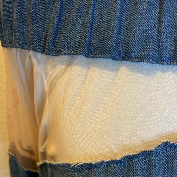 Unique Denim and Mesh Top - Picture 2 of 4